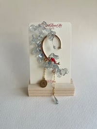 Image 1 of Hand Sculpted Waves & Koi Earcuff + Ear Stud Pair III