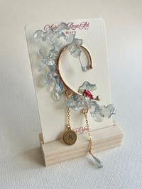 Image 2 of Hand Sculpted Waves & Koi Earcuff + Ear Stud Pair III