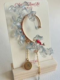Image 3 of Hand Sculpted Waves & Koi Earcuff + Ear Stud Pair III