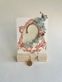 Image 1 of Hand Sculpted Waves & Koi Earcuff + Ear Stud Pair IV