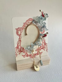 Image 3 of Hand Sculpted Waves & Koi Earcuff + Ear Stud Pair IV
