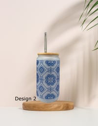 Image 2 of Unique Hmong Floral Glass Cup Designs