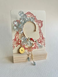 Image 3 of Hand Sculpted Waves & Koi Earcuff + Ear Stud Pair V