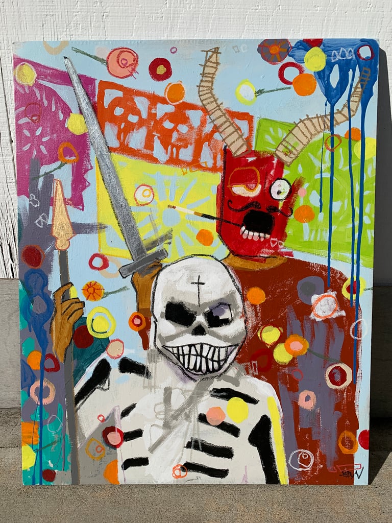 th dead would take us with them (original painting) on stretched canvas ARCHIVE SALE!