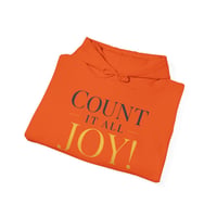 Image 2 of Christian Hoodie — "Count It All Joy" (1 Corinthians 12:9)