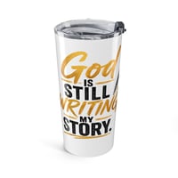 Image 3 of 20oz Writing Teacher Tumbler — "Good Story" Motivational Pen Design
