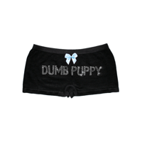 Image 1 of DUMB PUPPY RHINESTONE BOY-SHORTS