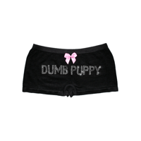 Image 3 of DUMB PUPPY RHINESTONE BOY-SHORTS
