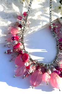 Image 3 of Pink Chunky Charm Necklace 