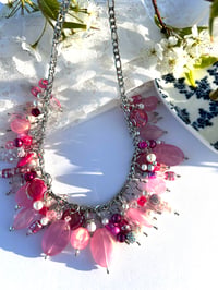 Image 4 of Pink Chunky Charm Necklace 