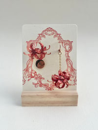 Image 1 of Spiderlily Lunar Red Mismatched Earrings