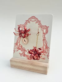 Image 3 of Spiderlily Lunar Red Mismatched Earrings