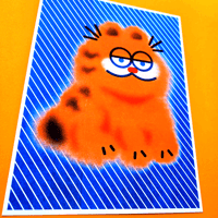 Image 2 of Garfield Riso Print