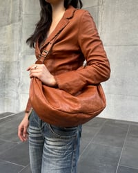 Image 7 of ITALIAN TAN LEATHER SHOULDER BAG