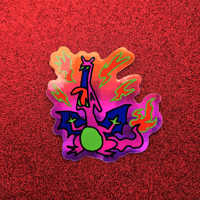 Image 1 of Bootleg Charizard Holo Sticker