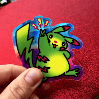 Image 2 of Bootleg Pikachu Holo Sticker