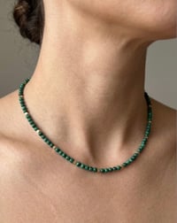 Image 1 of Deep Green Malachite Necklace 