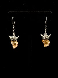 Intermediate Hairy Triton Earrings w/ Horned Opihi Awa Coral Caps
