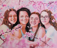 Commande: portrait de Sandra et ses filles 