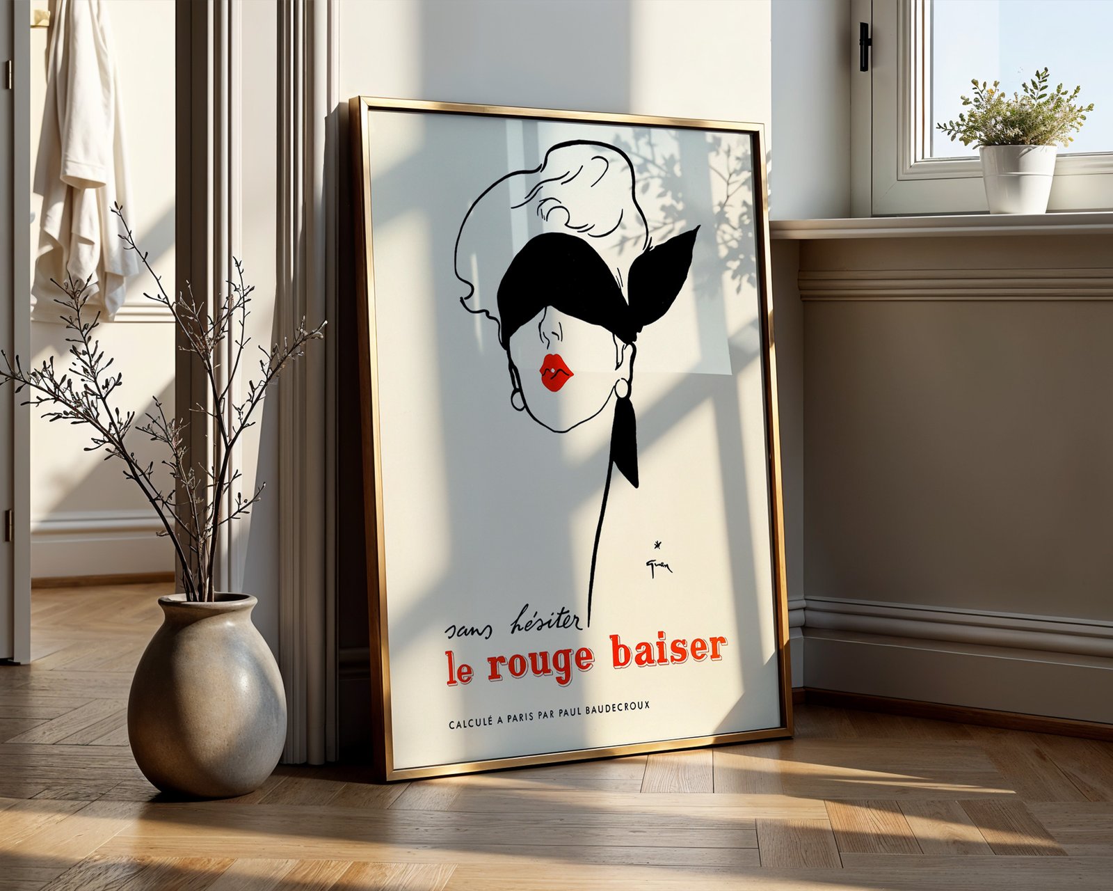 Le Rouge Baiser Poster – Rene Gruau Wall Art | Vintage Poster Boutique