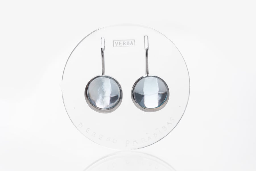 Image of "Celestial phenomena" silver earrings with blue topazes  · SUPERAE RES ·
