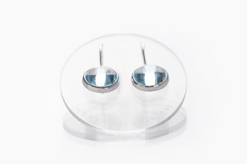 Image of "Celestial phenomena" silver earrings with blue topazes  · SUPERAE RES ·