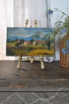PEINTURE à l'huile "hameau"
