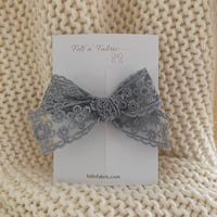 Image 2 of Dusty blue lace bow / Misty