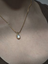 Image 2 of Natural Stone Shell Pendant Necklace