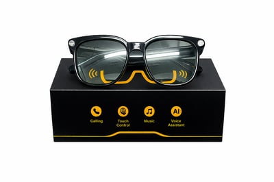 Image of Smart Glasses - Touch Control (Android 5.4+/ iOS 9.0+ Compatible) with Real-Time Translation