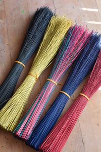 Image 3 of Dyed coloured broomcorn fibre, Sorghum hurl for crafting, brush and broom making