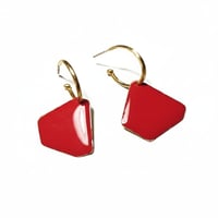 Image 2 of ​Pendientes geométricos esmaltados Moss