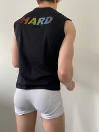 Image 1 of Rainbow Sparkle Hard Tank Top Black