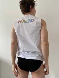 Image 1 of Rainbow Sparkle Hard Tank Top White