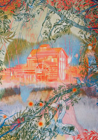 Image 2 of Swans by The Watermill A4 Risograph Print