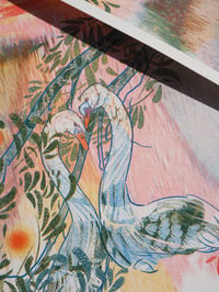 Image 3 of Swans by The Watermill A4 Risograph Print