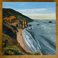 Image 1 of Big Sur Painting w/Be Here Now Lyrics