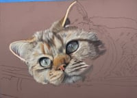 Image 3 of Orange Tabby - Original Pastel Pencil Cat Portrait