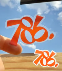 Orange 786 logo - Clear Sticker