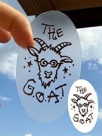 "THE G.O.A.T" - Clear Sticker