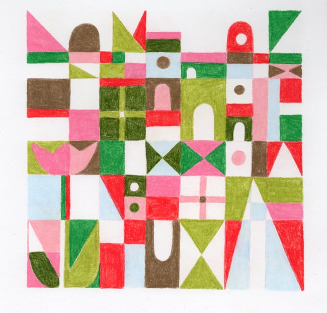 SALE! "Liminal 1" Original colored pencil drawing on paper (*plus* bonus art book!) 