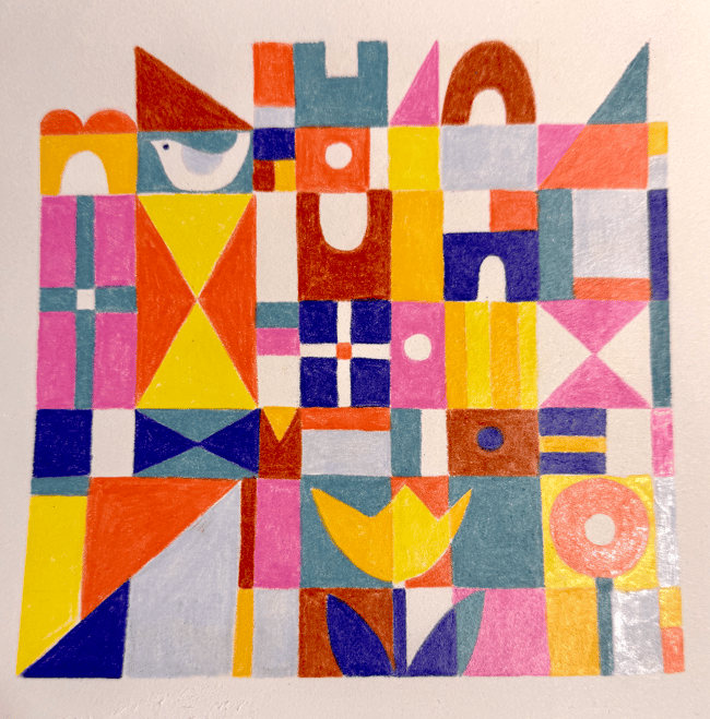SALE! "Liminal 2" Original colored pencil drawing on paper (*plus* bonus art book!) 