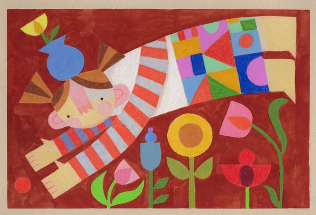 SALE! "headlong again" Original mixed media drawing on paper (*plus* bonus art book!) 