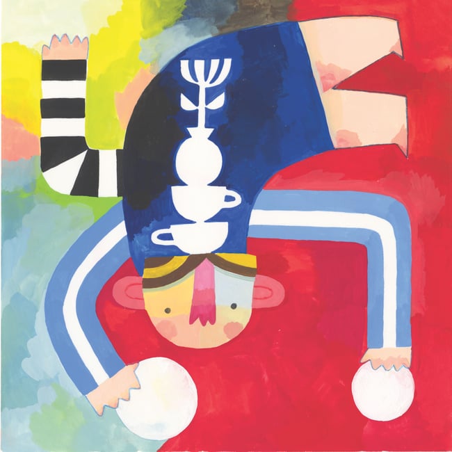 SALE! "Neurodivergence" Original gouache painting on paper (*plus* bonus art book!) 