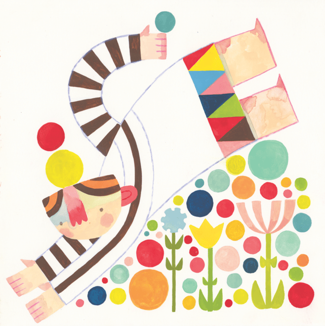 SALE! "Neurodivergence 3" Original gouache painting on paper (*plus* bonus art book!) 