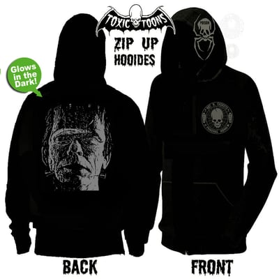 Image of preorder FRANK - "GLOW IN DARK " ZIP UP HOODIE - SHIPS JUNE 26TH