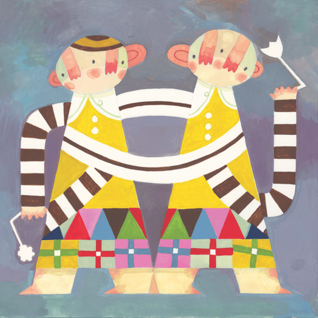 SALE! "Neurodivergence 5" Original gouache painting on paper (*plus* bonus art book!) 