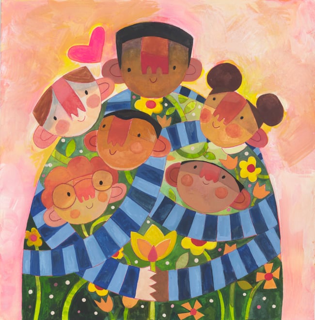 SALE! "FAMILY PRIDE" Original gouache painting on paper (*plus* bonus art book!) 
