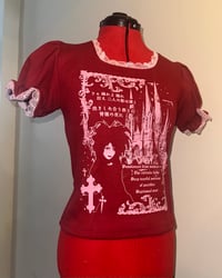 Image 2 of mana red x pink short sleeve cutsew