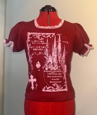 Image 1 of mana red x pink short sleeve cutsew